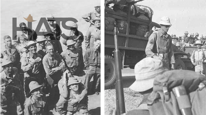 Bucket Hats during the Vietnam War in the 1950s until the 1970s.